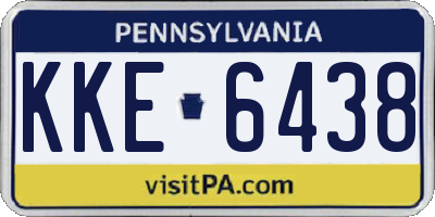 PA license plate KKE6438