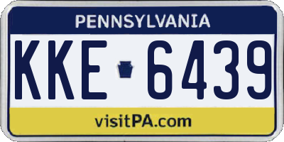 PA license plate KKE6439
