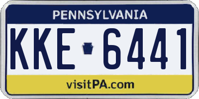 PA license plate KKE6441