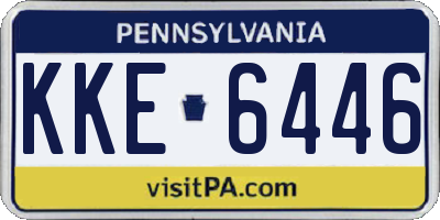 PA license plate KKE6446