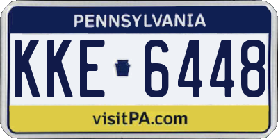 PA license plate KKE6448