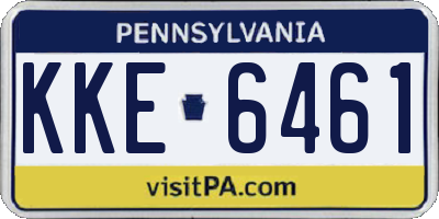 PA license plate KKE6461