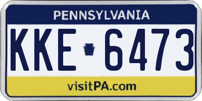 PA license plate KKE6473
