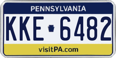 PA license plate KKE6482