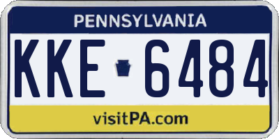 PA license plate KKE6484