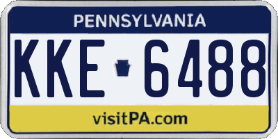 PA license plate KKE6488