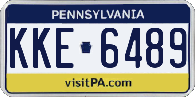 PA license plate KKE6489