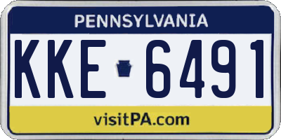 PA license plate KKE6491