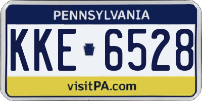 PA license plate KKE6528