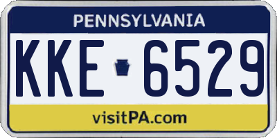 PA license plate KKE6529