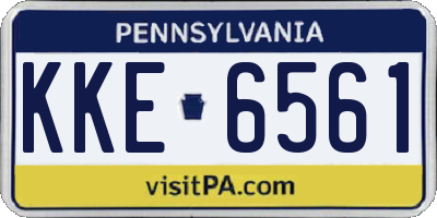 PA license plate KKE6561