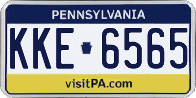 PA license plate KKE6565
