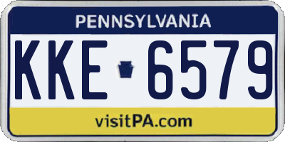 PA license plate KKE6579