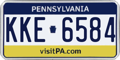 PA license plate KKE6584