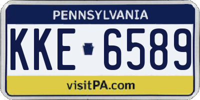 PA license plate KKE6589