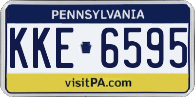 PA license plate KKE6595