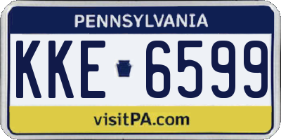 PA license plate KKE6599