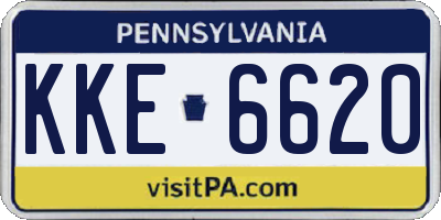 PA license plate KKE6620