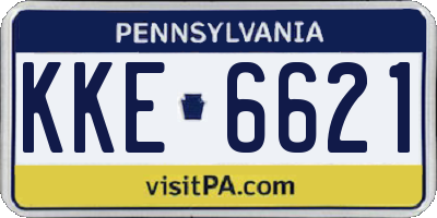 PA license plate KKE6621