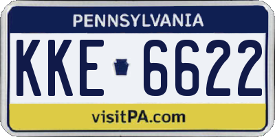 PA license plate KKE6622