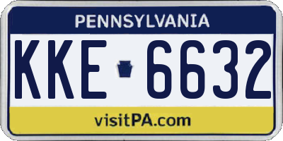 PA license plate KKE6632