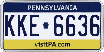 PA license plate KKE6636