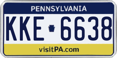 PA license plate KKE6638