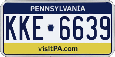 PA license plate KKE6639