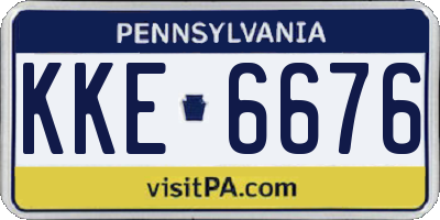 PA license plate KKE6676