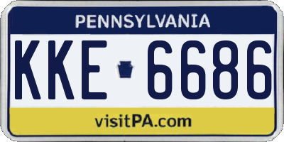 PA license plate KKE6686