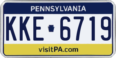 PA license plate KKE6719