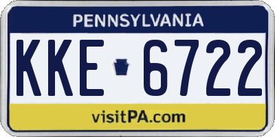 PA license plate KKE6722