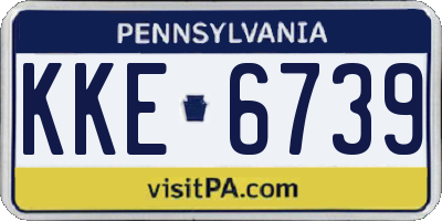 PA license plate KKE6739