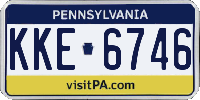 PA license plate KKE6746
