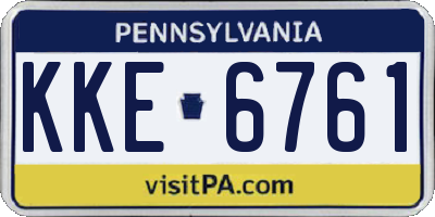 PA license plate KKE6761