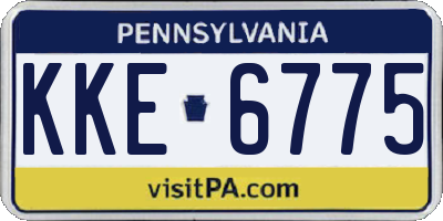 PA license plate KKE6775