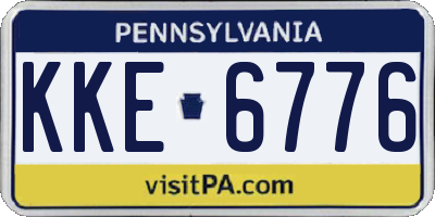 PA license plate KKE6776