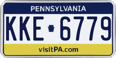 PA license plate KKE6779