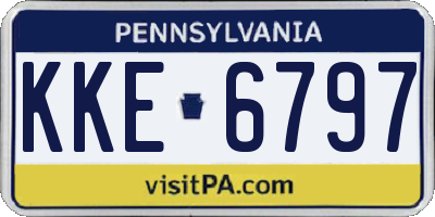 PA license plate KKE6797