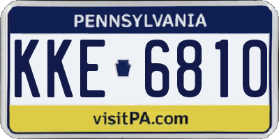 PA license plate KKE6810