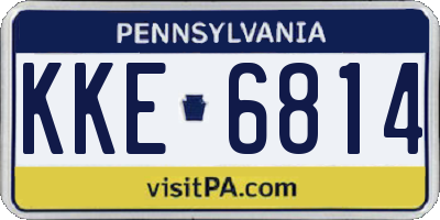 PA license plate KKE6814