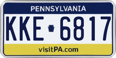 PA license plate KKE6817