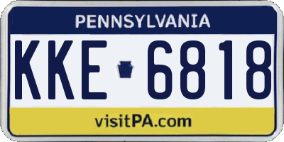 PA license plate KKE6818