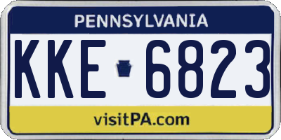PA license plate KKE6823