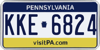 PA license plate KKE6824