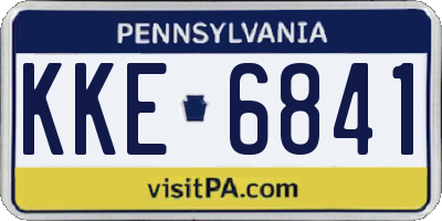 PA license plate KKE6841