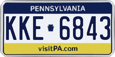 PA license plate KKE6843