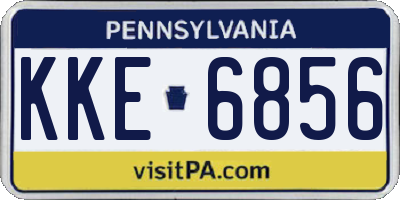 PA license plate KKE6856