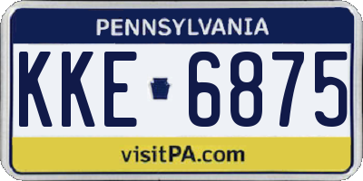 PA license plate KKE6875