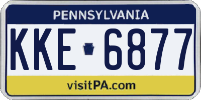 PA license plate KKE6877